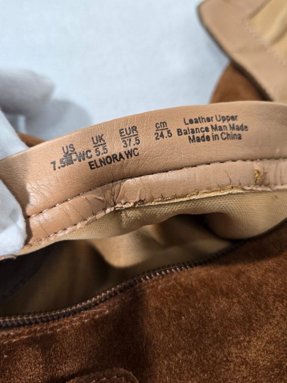 FRANCO SARTO Elnora BOHO Cognac Suede Over The Knee Fringe Boots Size 7.5M-WC. - Picture 15 of 16
